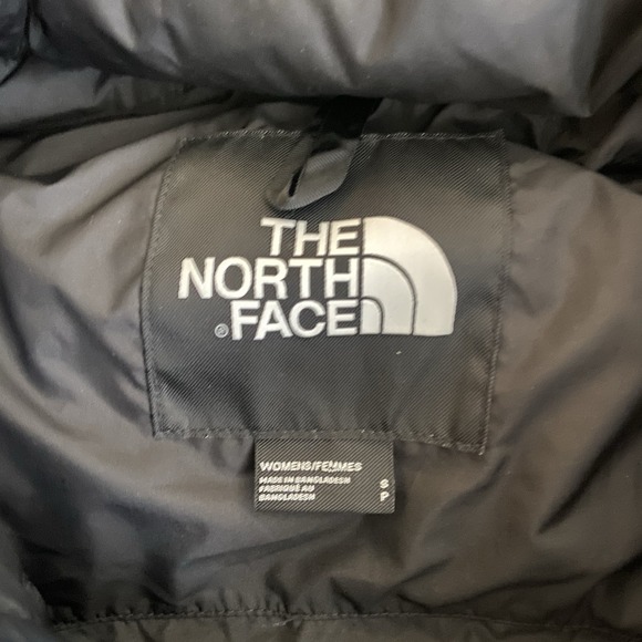 North Face Black Retro Nuptse 2000 Short Crop 700-Down Jacket Womens Small - Picture 5 of 9